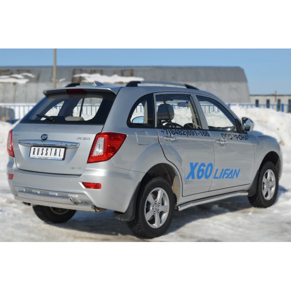 Lifan X60 2011-2016 Пороги труба d63 (вариант 3) LFT-0012413