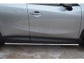 Mazda CX-5 2011-2016 Защита порогов 75х42 с проступью M5O-001137
