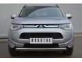 Mitsubishi Outlander 2012-2014 Защита переднего бампера d75х42 овал(дуга) MRZ-001051