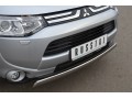 Mitsubishi Outlander 2012-2014 Защита переднего бампера d75х42 овал(дуга) MRZ-001051