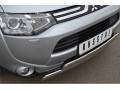 Mitsubishi Outlander 2012-2014 Защита переднего бампера D75х42/75х42 овалы (дуга) MRZ-001052