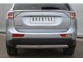 Mitsubishi Outlander 2012-2014 Защита заднего бампера D75х42 овал (дуга) MRZ-001060