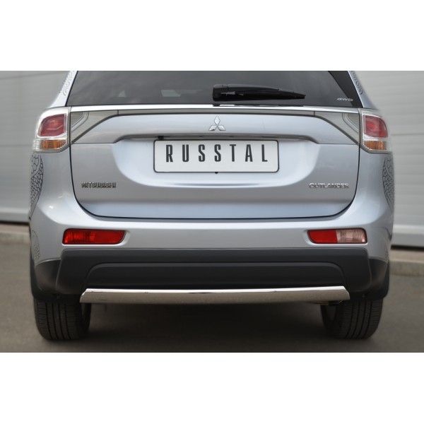 Mitsubishi Outlander 2012-2014 Защита заднего бампера D75х42 овал (дуга) MRZ-001060