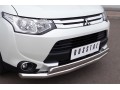 Mitsubishi Outlander 2014 Защита переднего бампера d63 (секции) d75х42 (дуга) MORZ-001890