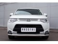 Mitsubishi Outlander 2014 Защита переднего бампера d63 (секции) MORZ-001892