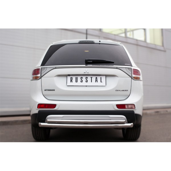 Mitsubishi Outlander 2014 Защита заднего бампера d63 (дуга) d42 (дуга) MORZ-001905