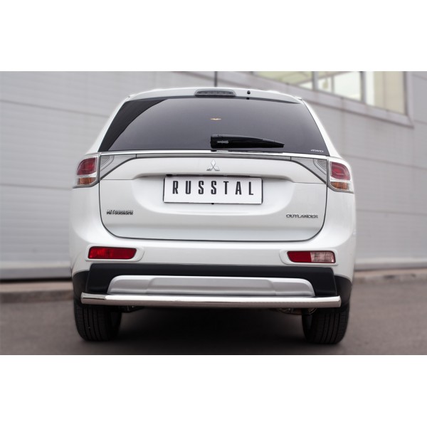 Mitsubishi Outlander 2014 Защита заднего бампера d63 (секции) MORZ-001906