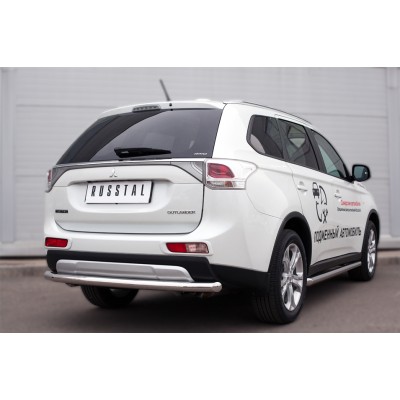 Mitsubishi Outlander 2014 Защита заднего бампера d63 (секции) MORZ-001906