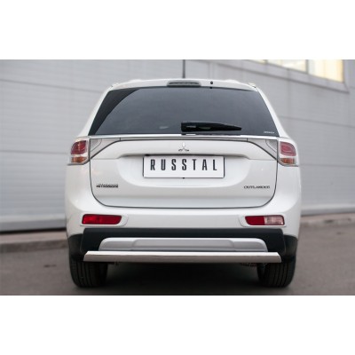 Mitsubishi Outlander 2014 Защита заднего бампера d75х42 (дуга) MORZ-001908