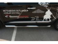 Mitsubishi Outlander 2015-2017 Пороги труба d76 с накладкой (вариант 1) MOT-0021081