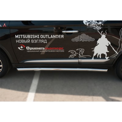 Mitsubishi Outlander 2015-2017 Пороги труба d63 (вариант 1) MOT-0021121