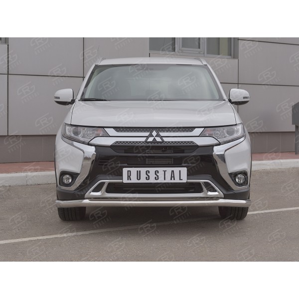 MITSUBISHI Outlander 2018- Защита переднего бампера d63 (секции) MOZ-003201