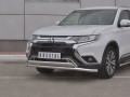 MITSUBISHI Outlander 2018- Защита переднего бампера d63 (секции) d75х42 (дуга) MOZ-003203