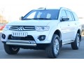 Mitsubishi Pajero Sport 2013-2015 Пороги труба 75х42 овал с проступью MPSO-001580