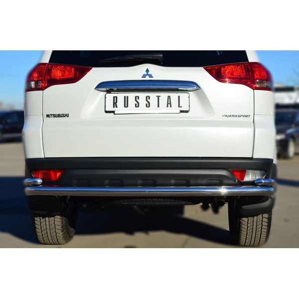 Mitsubishi Pajero Sport 2013-2015 Защита заднего бампера d63 (волна) d42 (уголки) MPSZ-001584