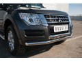 Mitsubishi Pajero 4 2014- Защита переднего бампера d63 (секции) d63 (дуга)+декор MPZ-002043