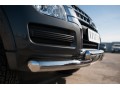 Mitsubishi Pajero 4 2014- Защита переднего бампера d76 (дуга) d76х2 (дуга)+клыки MPZ-002046