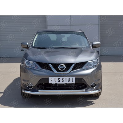 NISSAN QASHQAI 2015 SPB Защита переднего бампера d63 секция-d42 дуга NQAZ-002308