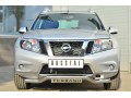 Nissan Terrano 2014- Защита переднего бампера d63 (волна) с декор надписью NTRZ-001783