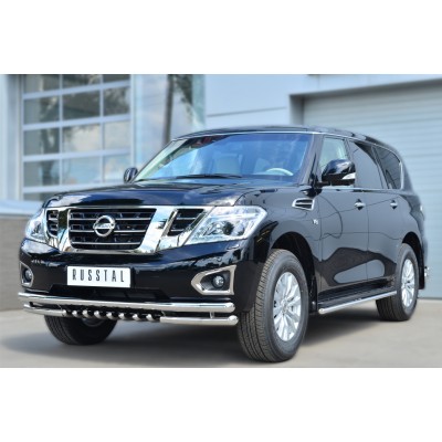 Nissan Patrol 2014- Защита порогов d42 PATT-001732