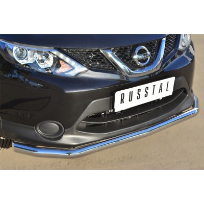 Nissan Qashqai 2014-2018 Защита переднего бампера d63 (секции) NQQZ-001786