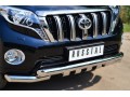 Toyota LC Prado 150 2014-2017 Защита переднего бампера d76 (дуга) d76 (секции)+клыки LCPZ-001716