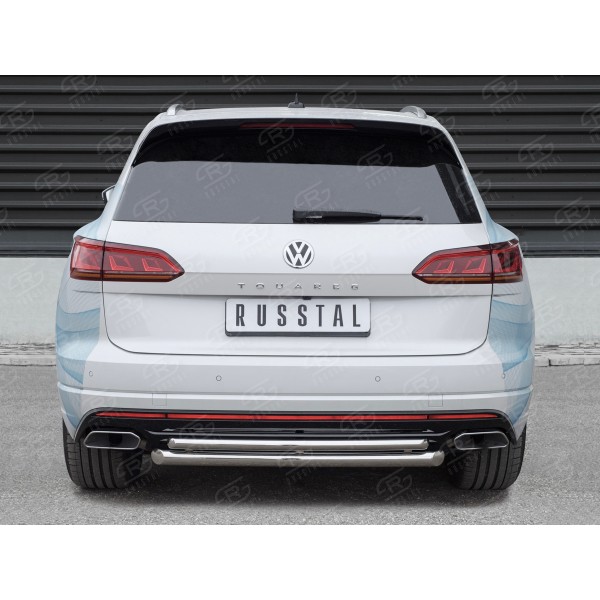 VOLKSWAGEN TOUAREG 2018- Защита заднего бампера d63 дуга-d42 дуга VWTZ-003069