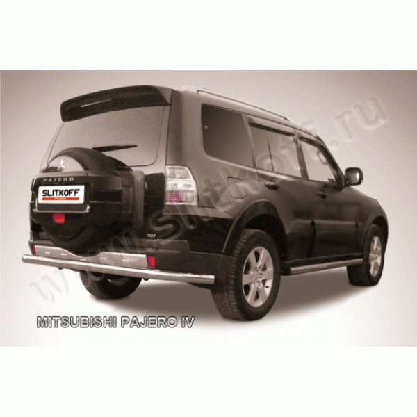 Защита заднего бампера Mitsubishi Pajero 2006-2011