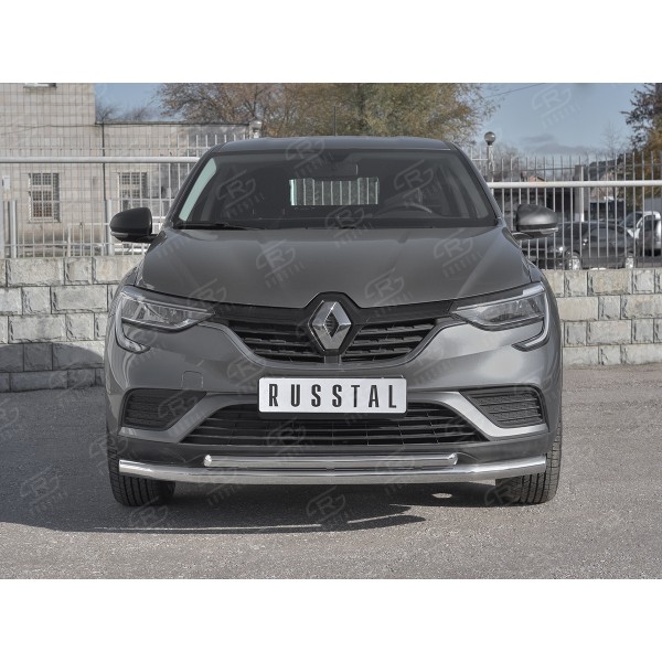 RENAULT ARKANA 2019- Защита переднего бампера d63 секции-d42 дуга RARZ-003311