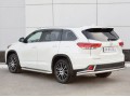 Защита заднего бампера Toyota Highlander 2017-  63мм секции+уголки