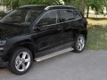 SKODA KAROQ 2020- Пороги труба d42 с листом (Лист нерж проф нерж) (вариант 3) SKKL-0034413