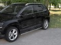 SKODA KAROQ 2020- Пороги труба 75х42 овал с проступью SKKO-003440