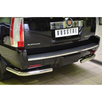 Cadillac Escalade 2007-2015 Защита заднего бампера уголки d76(секции) KEZ-001690