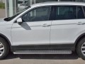 VOLKSWAGEN TIGUAN 2020- (кроме R-LINE) Пороги труба d42 с листом (Лист алюм, проф нерж) (вариант 1) VGL-0035771