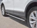 VOLKSWAGEN TIGUAN 2020- (кроме R-LINE) Пороги труба 75х42 овал с проступью VGO-003575