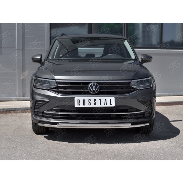 VOLKSWAGEN TIGUAN 2020- (кроме R-LINE) Защита переднего бампера d42 секции-d42 дуга VGZ-003572