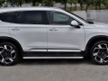 HYUNDAI SANTA FE 2021- Пороги труба d42 с листом (Лист алюм, проф нерж) (вариант 1) HSFL-0036011