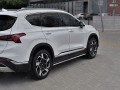 HYUNDAI SANTA FE 2021- Пороги труба 75х42 овал с проступью HSFO-003599