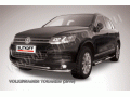 Защита переднего бампера Volkswagen Touareg 2010-2014 (Двойная 1)