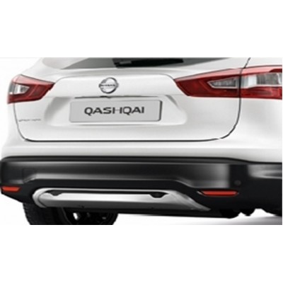 Накладка на задний бампер Nissan Qashqai с 2014 (для авто без парктроников)