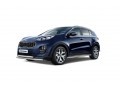 Защита переднего бампера двойная Kia Sportage 4 с 2016 диаметр 60/60 мм