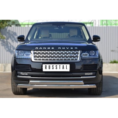 Защита переднего бампера Land Rover Range Rover с 2012 (двойная 3)