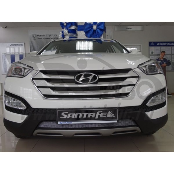 Защита радиатора Hyundai Santa Fe с 2012 (Chrome)