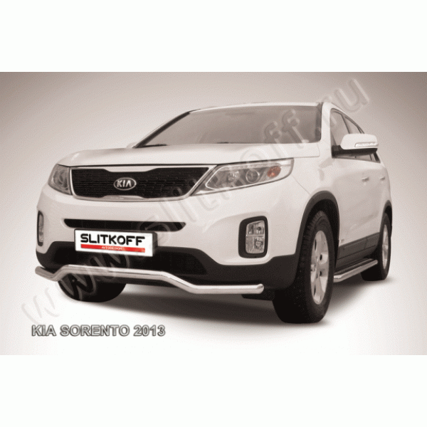 Защита переднего бампера Kia Sorento 2012-2015 (Волна)