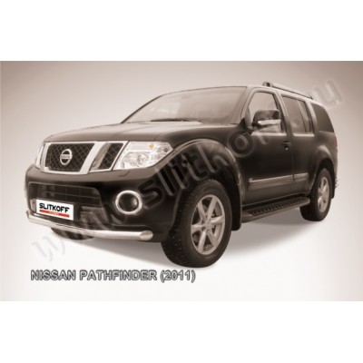 Защита переднего бампера Nissan Pathfinder 2010-2014
