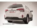 Защита заднего бампера Kia Sorento 2012-2015 (радиусная)