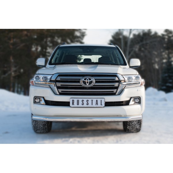 Защита переднего бампера Toyota Land Cruiser 200 с 2015 (Одинарная)