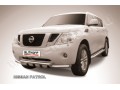 Защита переднего бампера с защитой картера Nissan Patrol с 2010 (Двойная)