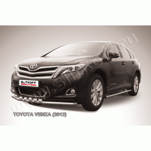 Защита переднего бампера с декоративными элементами Toyota Venza с 2013