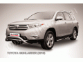 Защита переднего бампера Toyota Highlander 2010-2014 (Низкая 